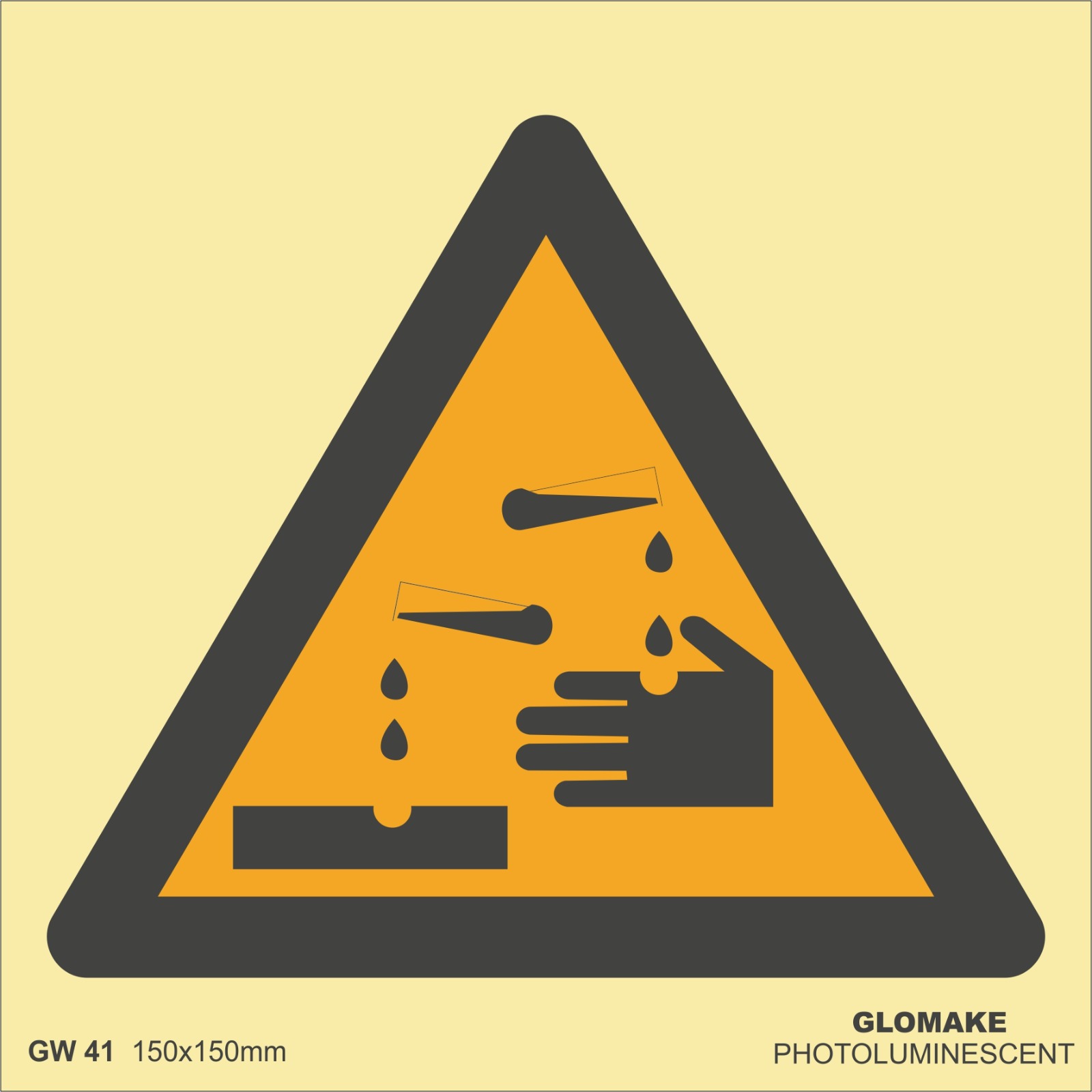 CORROSIVE SUBSTANCE WARNING
(GW 41)